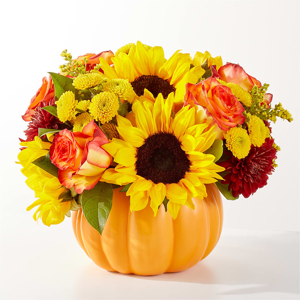 Golden Gourd Pumpkin Bouquet – SYLVIA'S FLORIST, Antioch CA