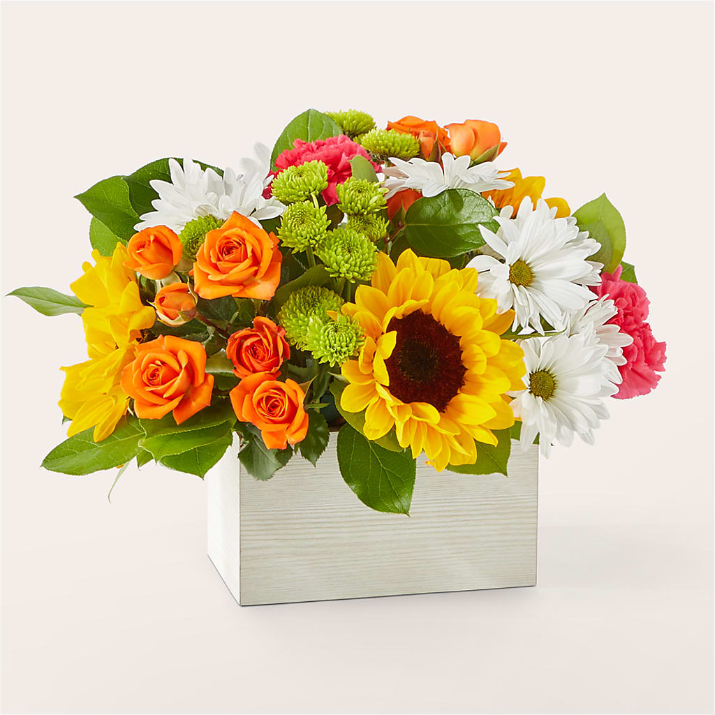 Sun-drenched Blooms Box Bouquet – SYLVIA'S FLORIST, Antioch CA