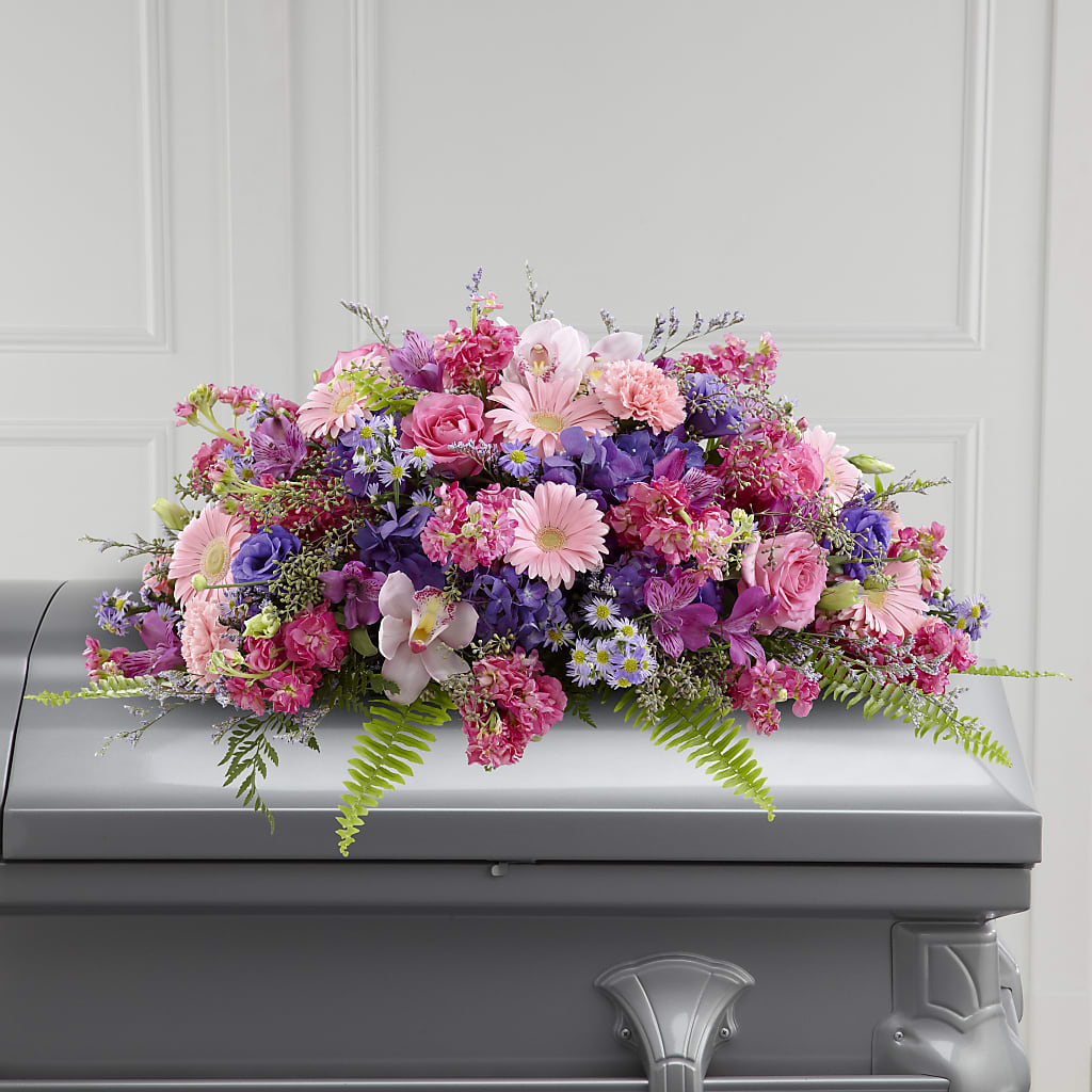 Glorious Garden Casket Spray – SYLVIA'S FLORIST, Antioch CA