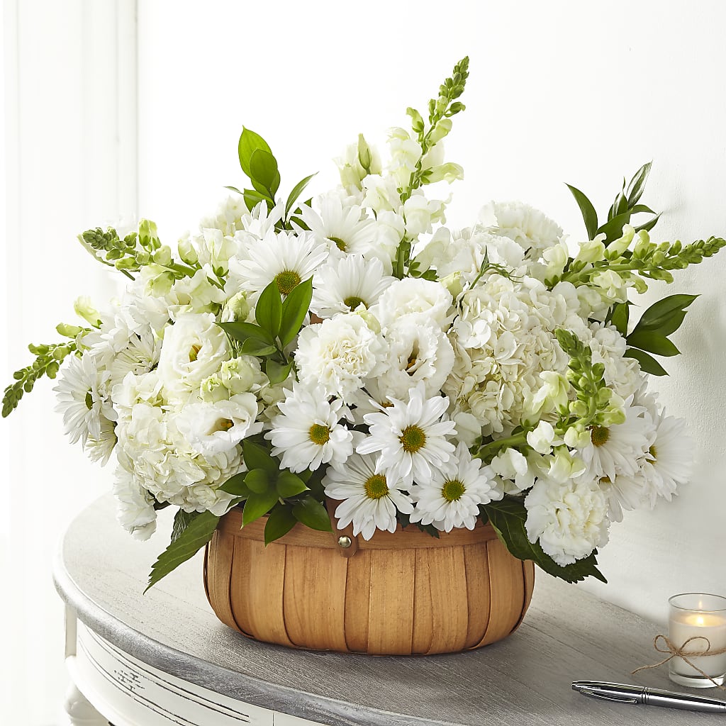 Pure Ivory Basket – SYLVIA'S FLORIST, Antioch CA