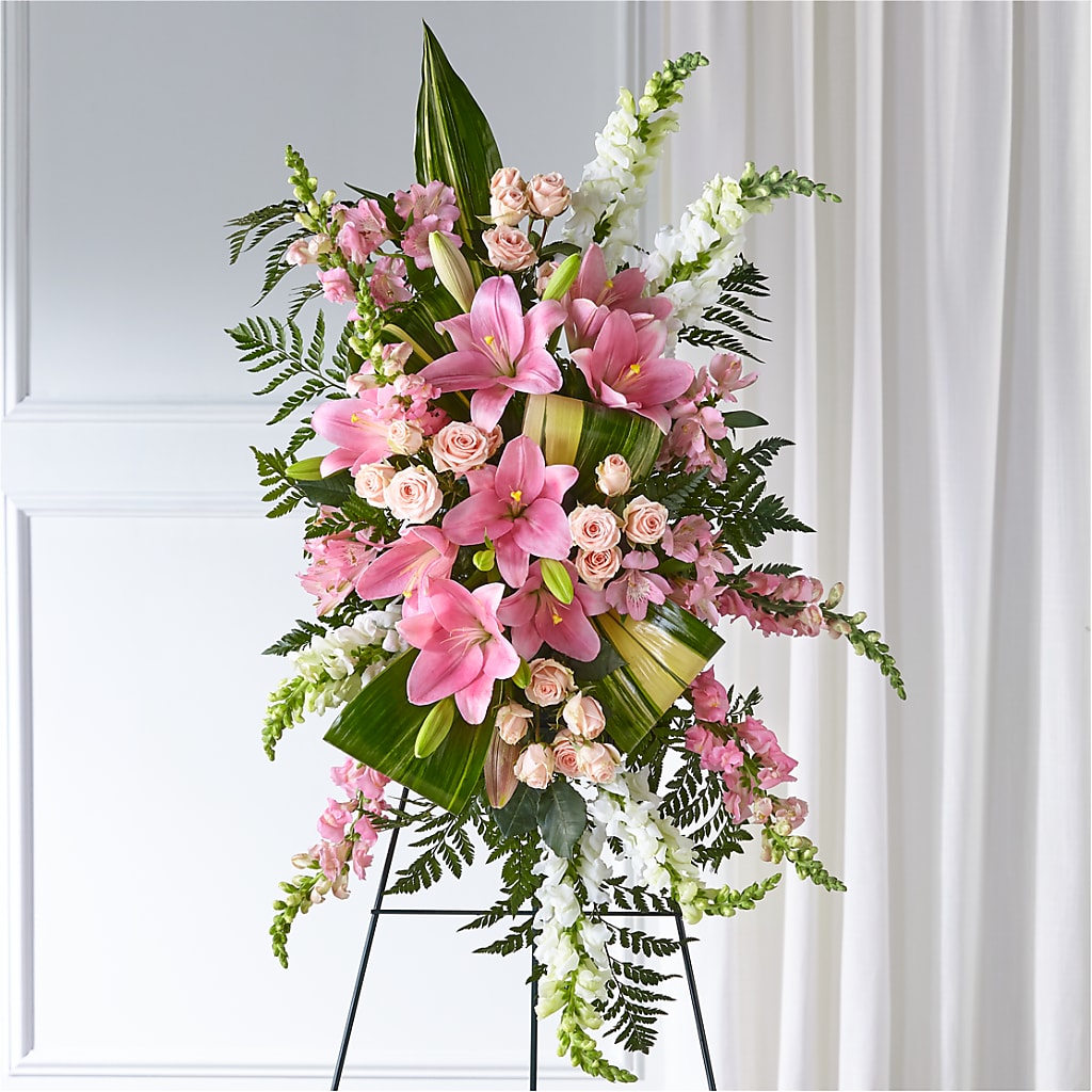 Elegant Embrace Standing Spray – SYLVIA'S FLORIST, Antioch CA