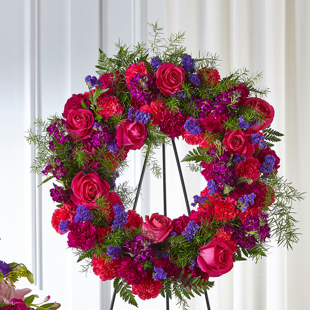 Calming Colors Wreath – SYLVIA'S FLORIST, Antioch CA