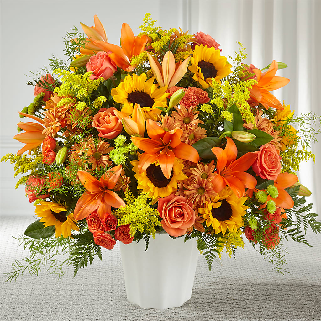 Harvest Thoughts Floor Basket – SYLVIA'S FLORIST, Antioch CA