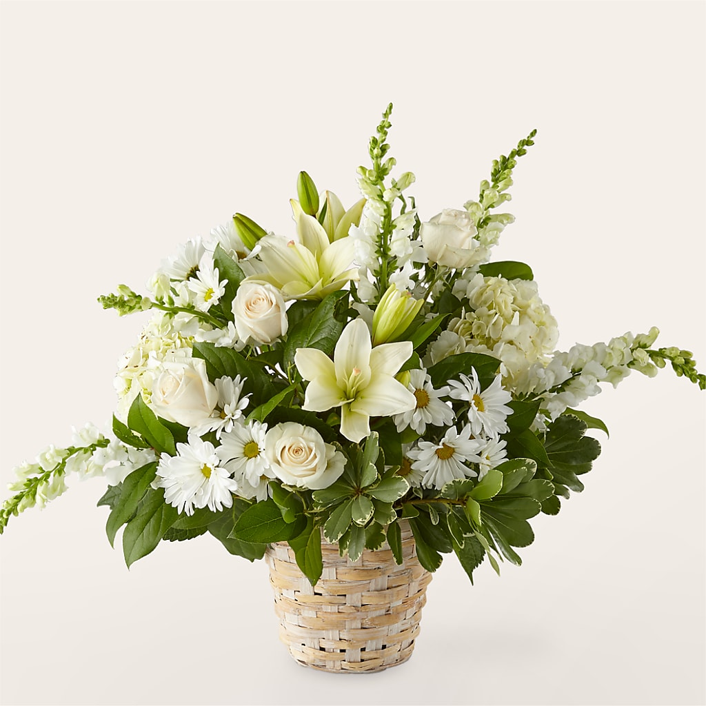 Ivory Elegance Floral Basket – SYLVIA'S FLORIST, Antioch CA