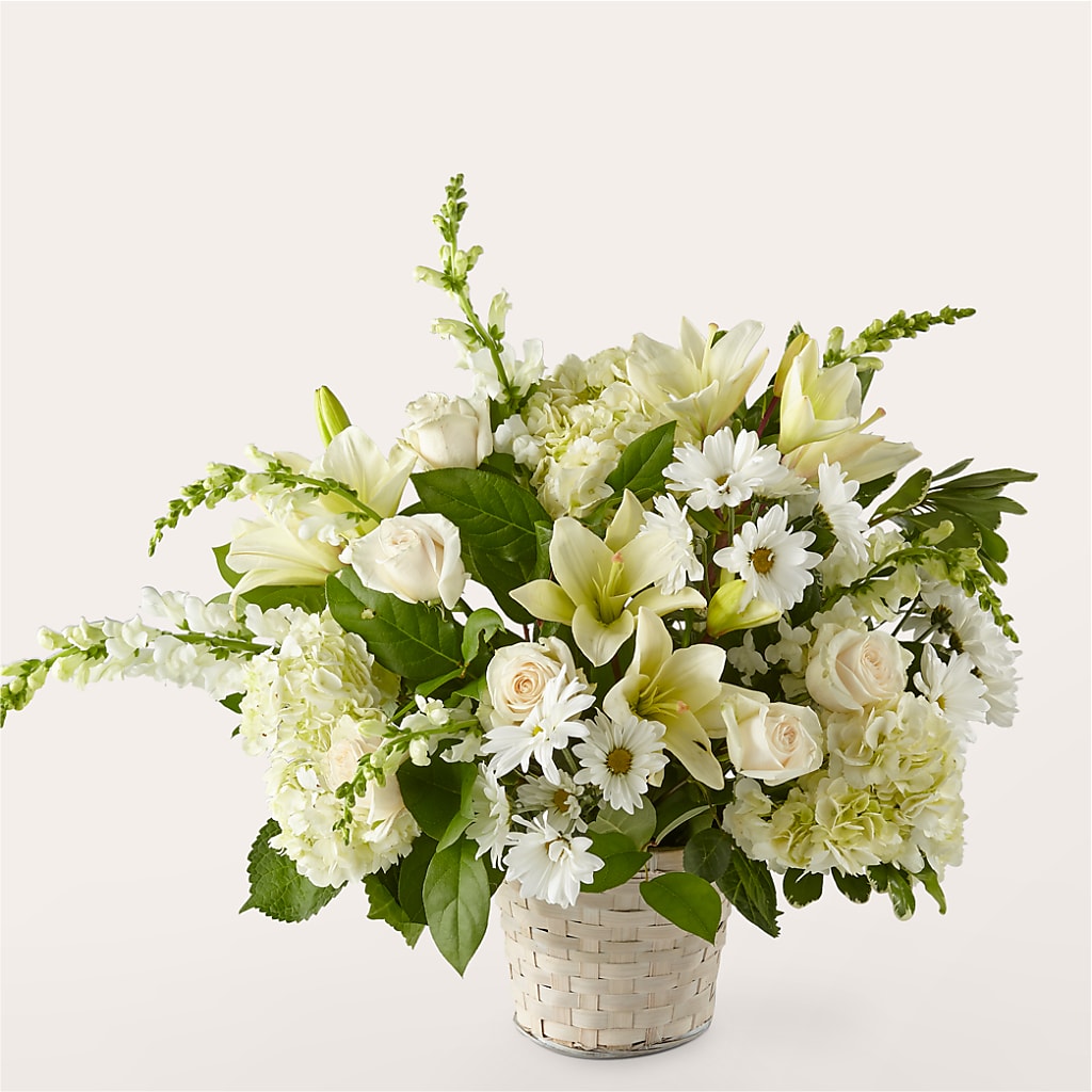Ivory Elegance Floral Basket – SYLVIA'S FLORIST, Antioch CA