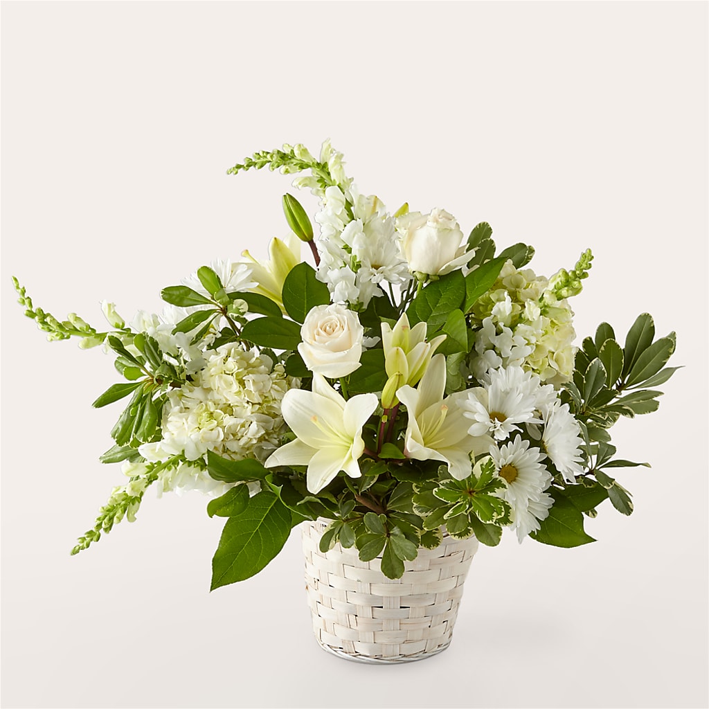Ivory Elegance Floral Basket – SYLVIA'S FLORIST, Antioch CA