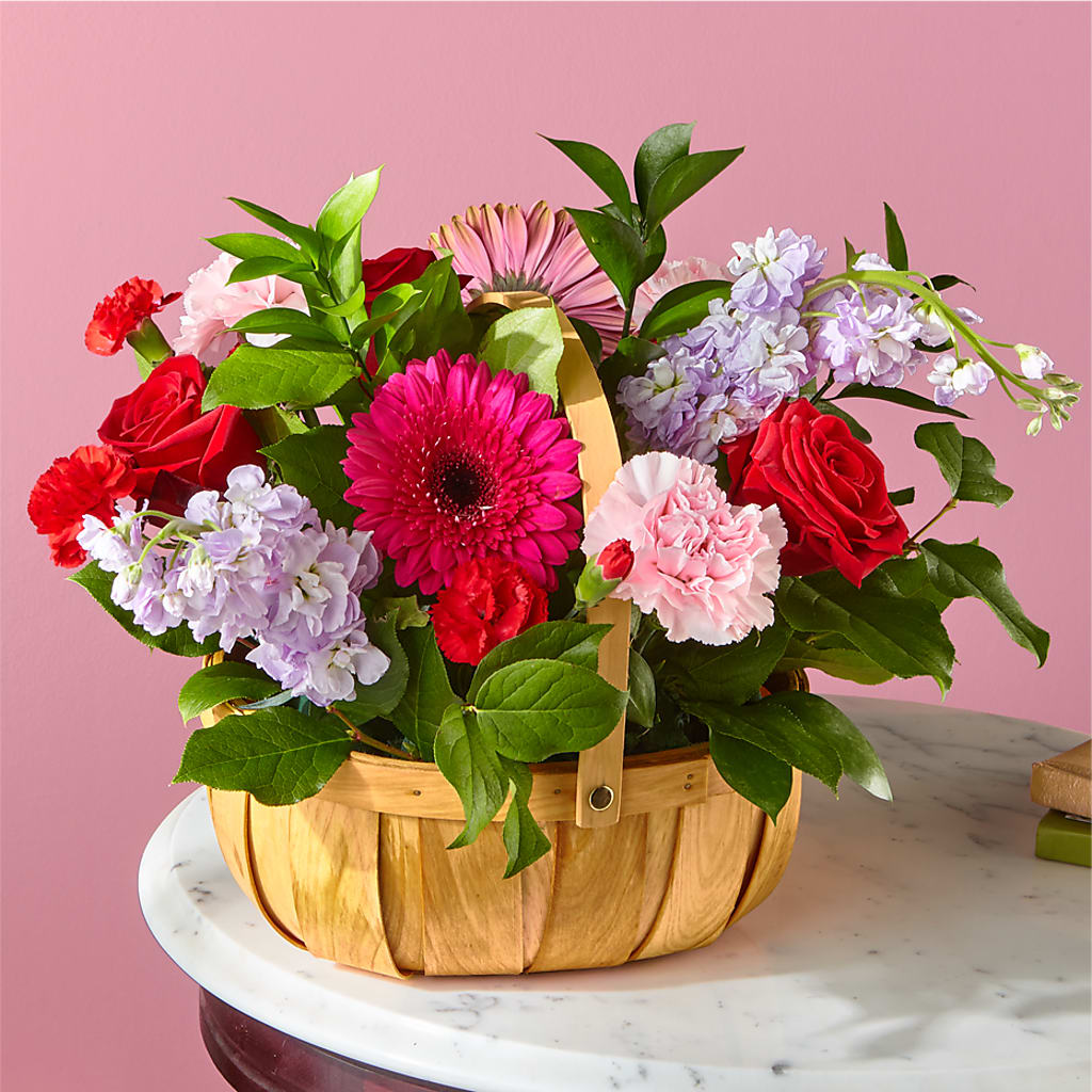 Pink Picnic Basket – SYLVIA'S FLORIST, Antioch CA