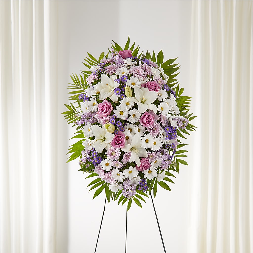 Surrounded by Love Standing Spray – SYLVIA'S FLORIST, Antioch CA
