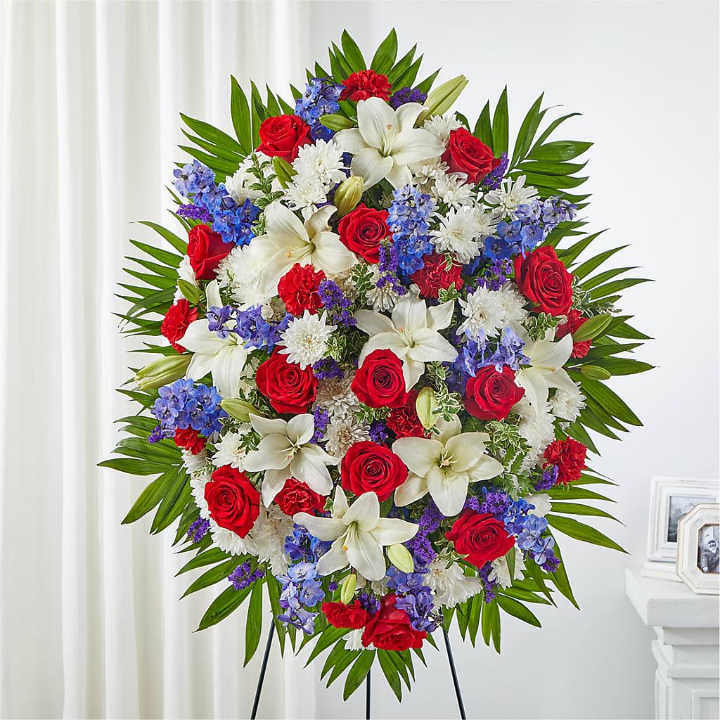 Cherished Service Standing Spray – SYLVIA'S FLORIST, Antioch CA