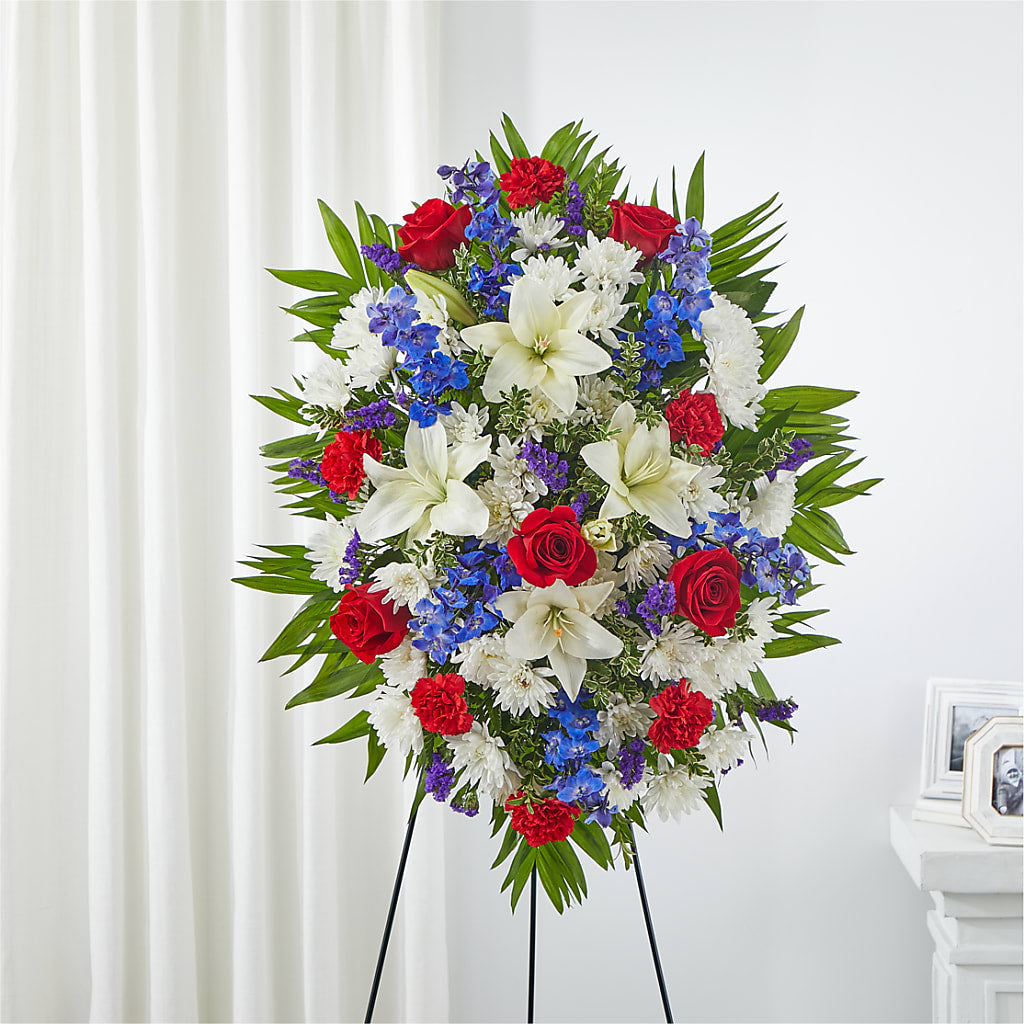 Cherished Service Standing Spray – SYLVIA'S FLORIST, Antioch CA