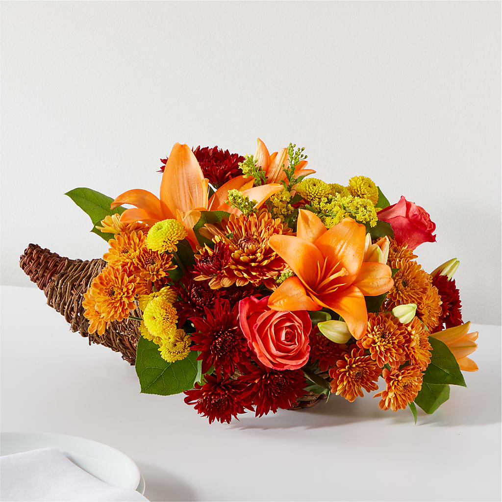 Bouquet of Blessings Cornucopia – SYLVIA'S FLORIST, Antioch CA