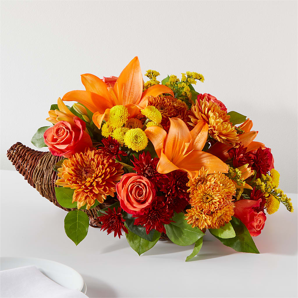 Bouquet of Blessings Cornucopia – SYLVIA'S FLORIST, Antioch CA