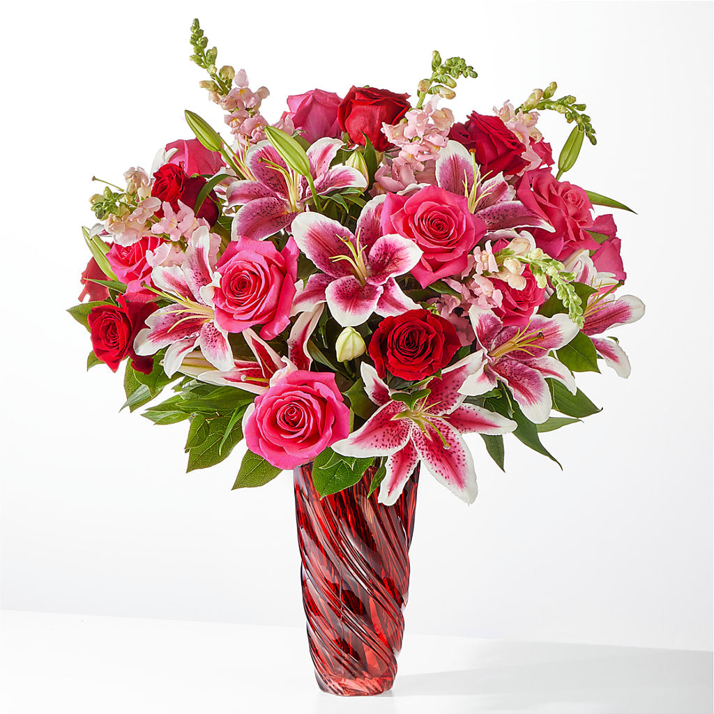 Always You Bouquet with Luxe Swirl Vase – SYLVIA'S FLORIST, Antioch CA
