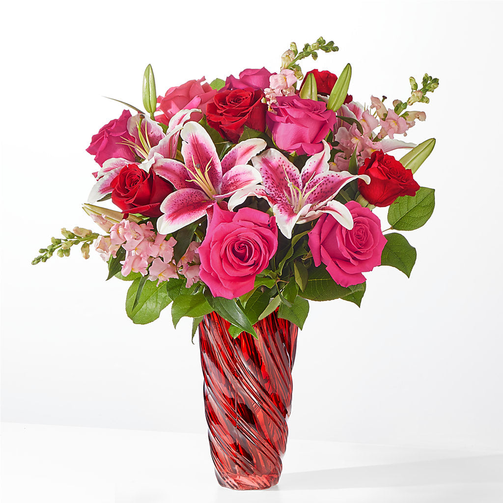 Always You Bouquet with Luxe Swirl Vase – SYLVIA'S FLORIST, Antioch CA