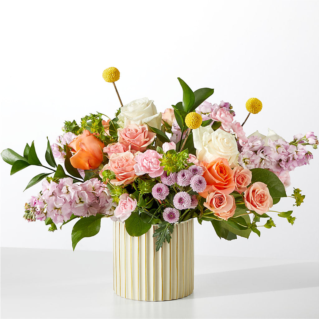 French Market Bouquet with Ivory Vase – SYLVIA'S FLORIST, Antioch CA