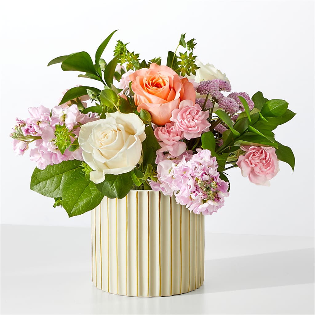 French Market Bouquet with Ivory Vase – SYLVIA'S FLORIST, Antioch CA