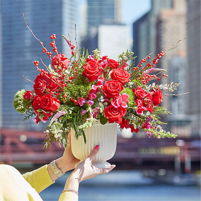 Big Red Bow Bouquet – SYLVIA'S FLORIST, Antioch CA