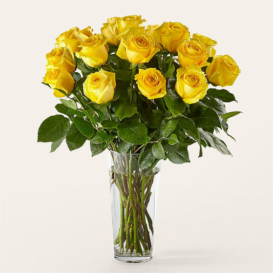 Long Stem Yellow Rose Bouquet – SYLVIA'S FLORIST, Antioch CA