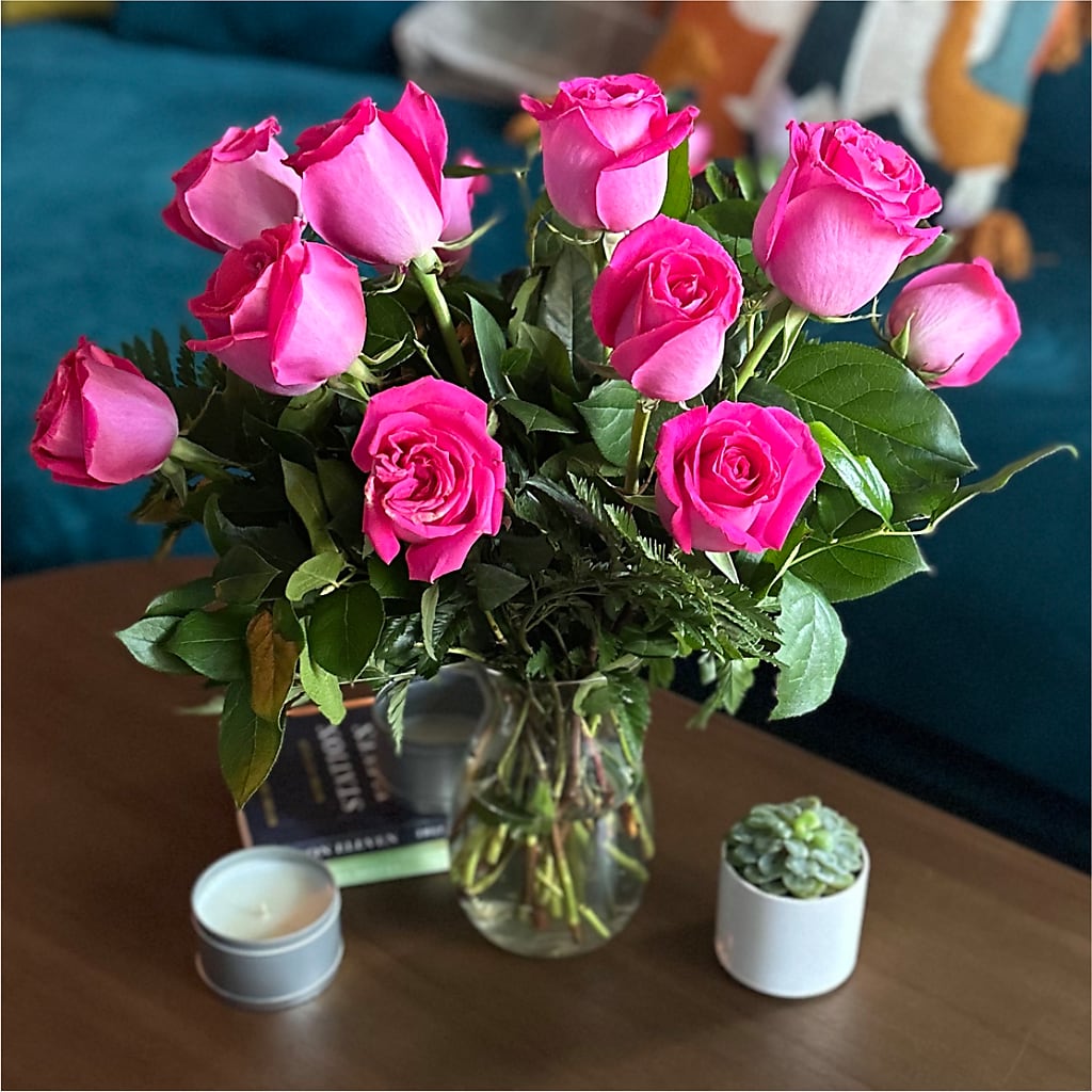 Long Stem Pink Rose Bouquet – SYLVIA'S FLORIST, Antioch CA