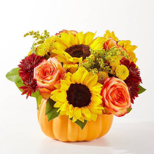 Golden Gourd Pumpkin Bouquet – SYLVIA'S FLORIST, Antioch CA