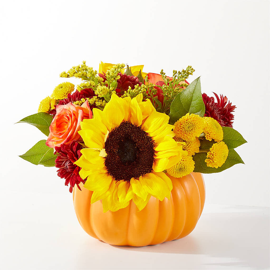 Golden Gourd Pumpkin Bouquet – SYLVIA'S FLORIST, Antioch CA