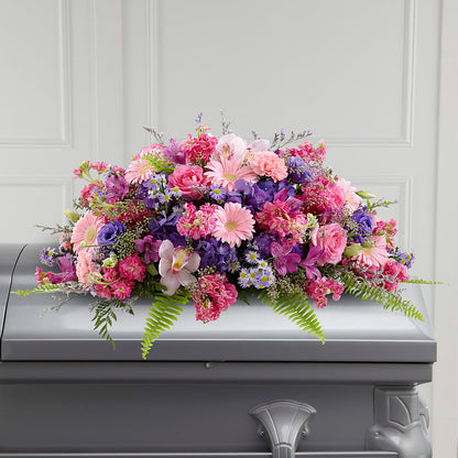 Glorious Garden Casket Spray – SYLVIA'S FLORIST, Antioch CA