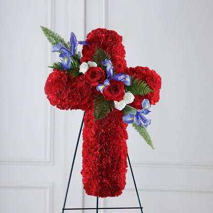 Faithful Hero Floral Cross – SYLVIA'S FLORIST, Antioch CA