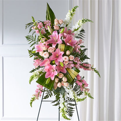 Elegant Embrace Standing Spray – SYLVIA'S FLORIST, Antioch CA