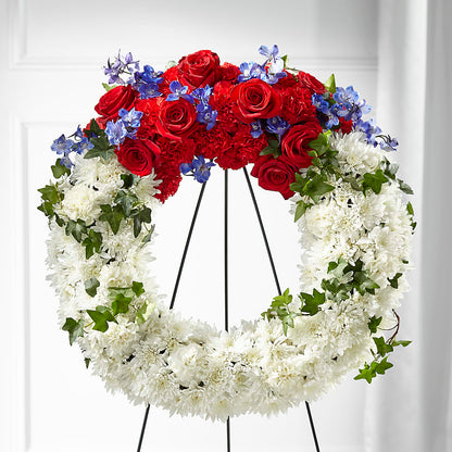 Patriotic Passion Wreath – SYLVIA'S FLORIST, Antioch CA