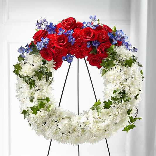 Patriotic Passion Wreath – SYLVIA'S FLORIST, Antioch CA