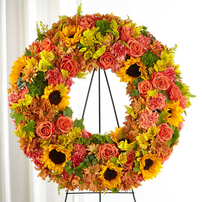 Autumnal Memories Wreath (Standard) – SYLVIA'S FLORIST, Antioch CA