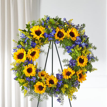 Bright Rays Wreath – SYLVIA'S FLORIST, Antioch CA