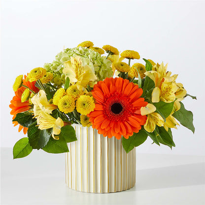 Autumn Sunshine Bouquet with Ivory Vase – SYLVIA'S FLORIST, Antioch CA