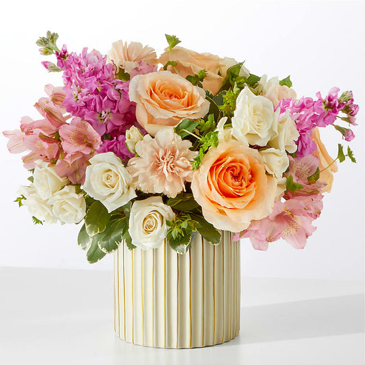 Paradise Bouquet with Ivory Vase – SYLVIA'S FLORIST, Antioch CA