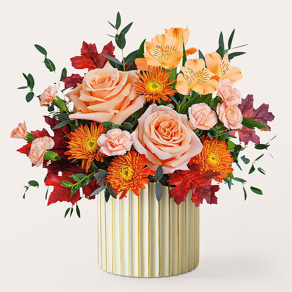 Spiced Latte Bouquet with Ivory Vase – SYLVIA'S FLORIST, Antioch CA