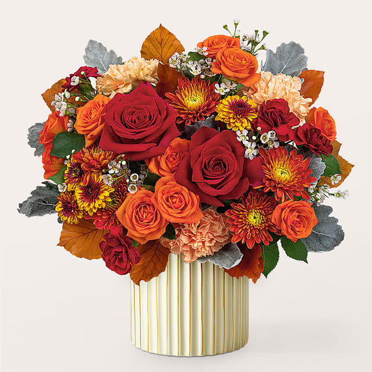 Merlot Bouquet with Ivory Vase – SYLVIA'S FLORIST, Antioch CA