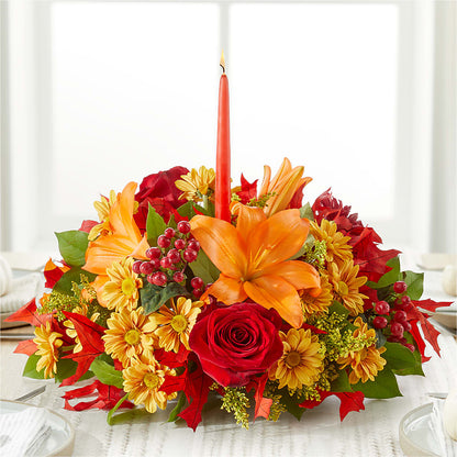 Autumn's Embrace Centerpiece – SYLVIA'S FLORIST, Antioch CA