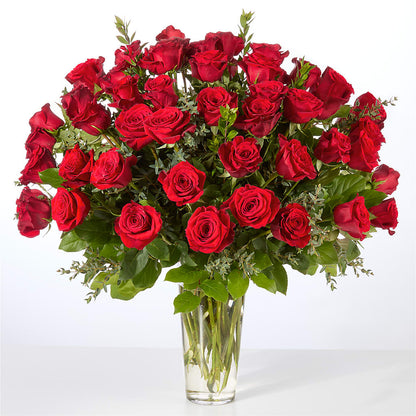 Forever Yours Fifty Stem Red Rose Bouquet – SYLVIA'S FLORIST, Antioch CA