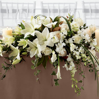 White Linen Arrangement – SYLVIA'S FLORIST, Antioch CA