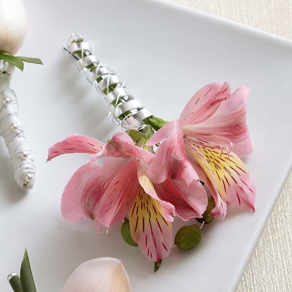 Pink Peruvian Lily Boutonniere – SYLVIA'S FLORIST, Antioch CA