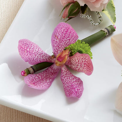 Pink Mokara Boutonniere – SYLVIA'S FLORIST, Antioch CA