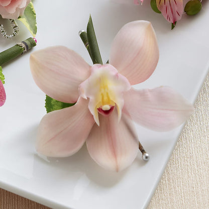 Pink Cymbidium Boutonniere – SYLVIA'S FLORIST, Antioch CA